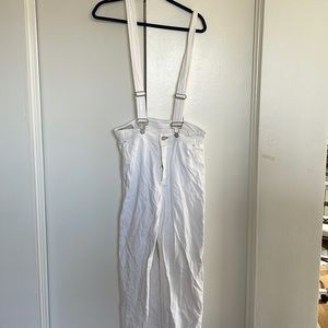 White Denim Suspenders